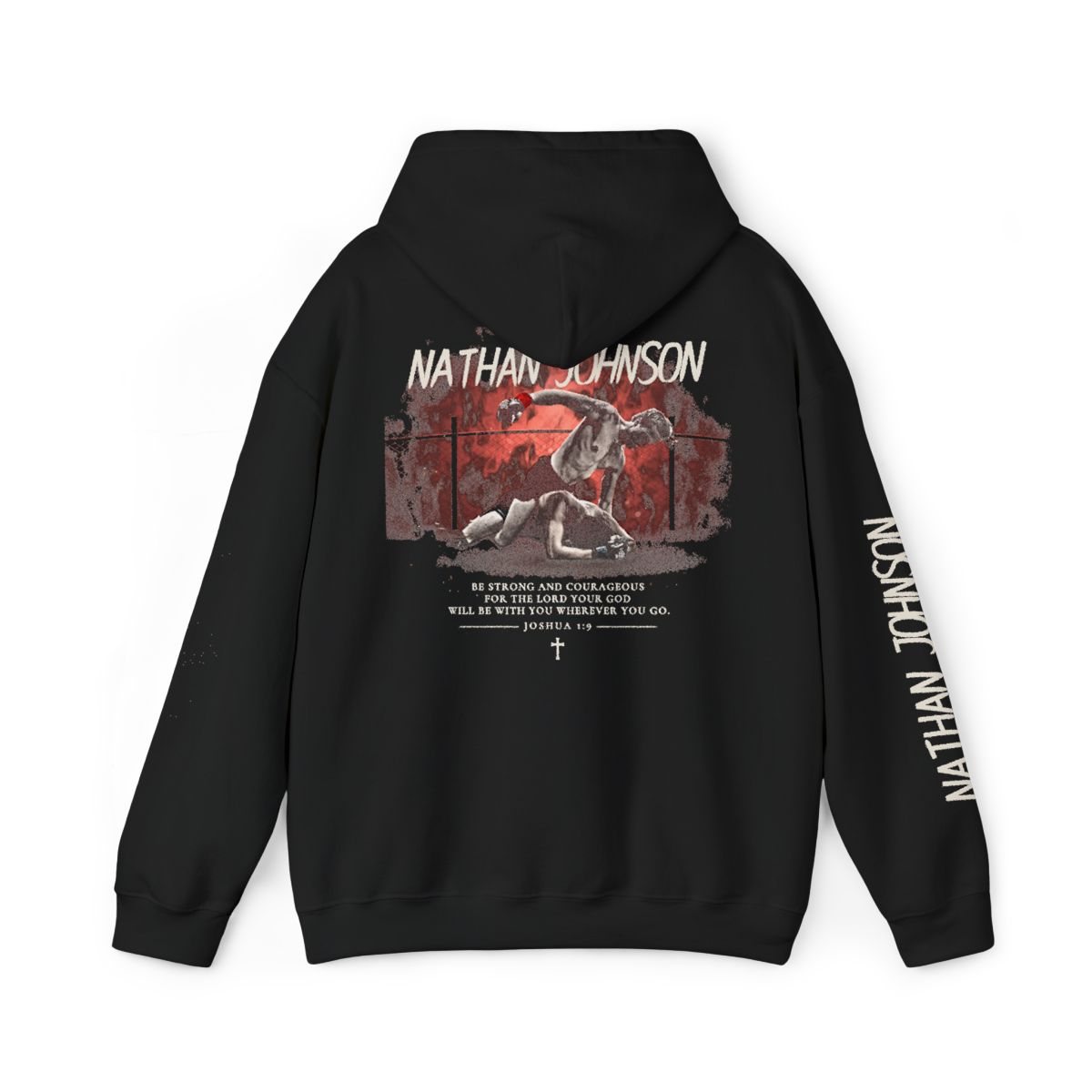 Champion Hoodie, back (mockup)