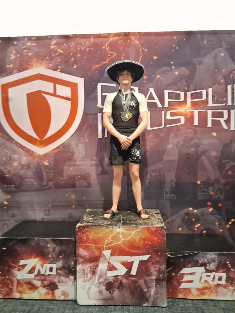 Nathan Johnson on the first-place podium at the Arnold 2026