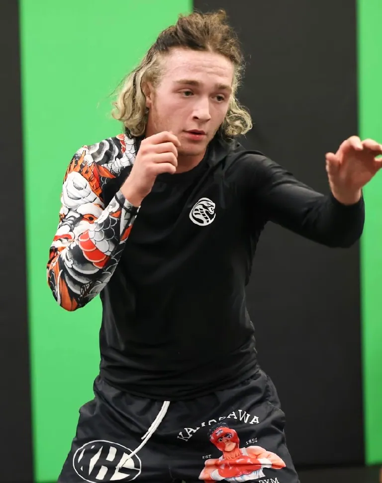 Nathan Johnson in his fight stance